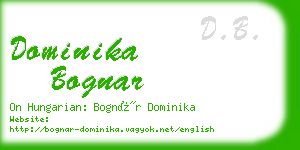 dominika bognar business card